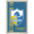 thumbnail image 1 of NFL Los Angeles Chargers - Retro Logo 17 Wall Poster, 22.375" x 34", Framed, 1 of 2