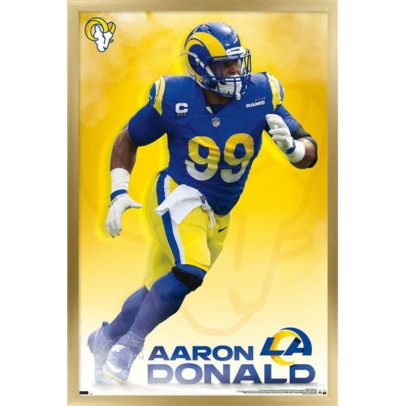 NFL Los Angeles Rams - Aaron Donald 21 Wall Poster, 22.375" x 34", Framed