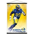 thumbnail image 1 of NFL Los Angeles Rams - Aaron Donald 21 Wall Poster with Wooden Magnetic Frame, 22.375" x 34", 1 of 6