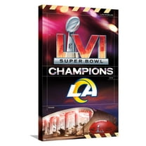 NFL Los Angeles Rams - Commemorative Super Bowl LVI Champions Team Logo Canvas Wall Poster, 14.725" x 22.375"