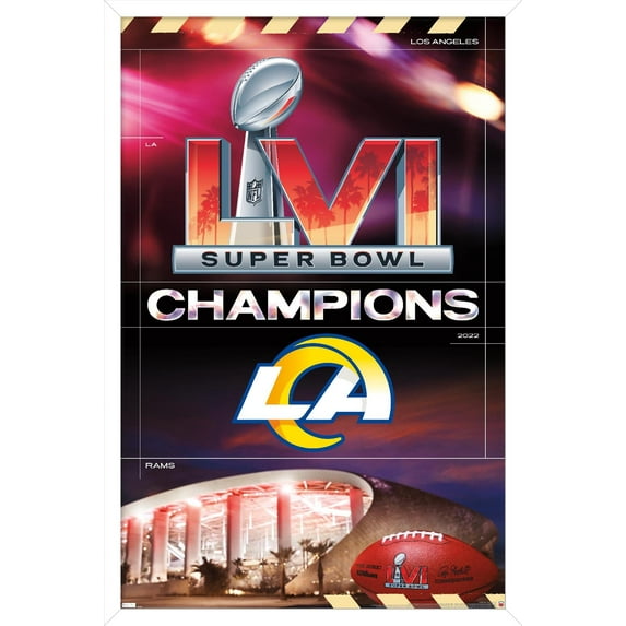 NFL Los Angeles Rams - Commemorative Super Bowl LVI Champions Team Logo Wall Poster