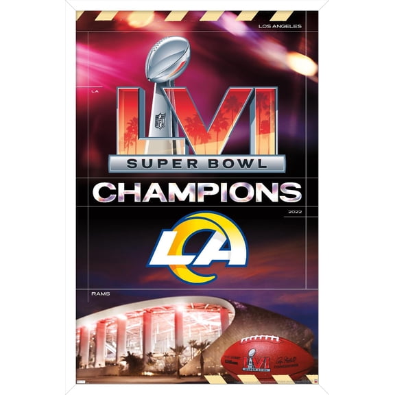 NFL Los Angeles Rams - Commemorative Super Bowl LVI Champions Team Logo Wall Poster