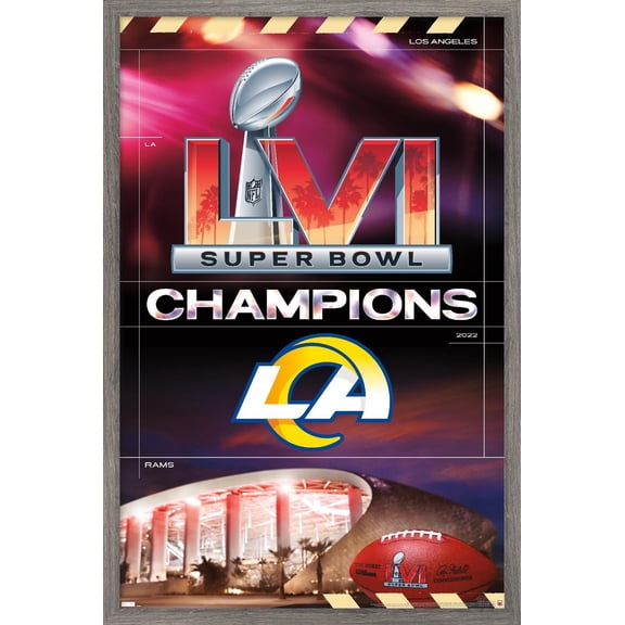 NFL Los Angeles Rams - Commemorative Super Bowl LVI Champions Team Logo Wall Poster