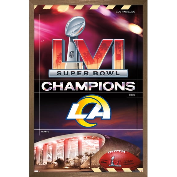 NFL Los Angeles Rams - Commemorative Super Bowl LVI Champions Team Logo Wall Poster