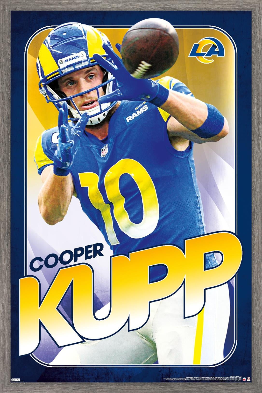NFL Los Angeles Rams - Cooper Kupp 22 Wall Poster, 14.725" x 22.375" Framed