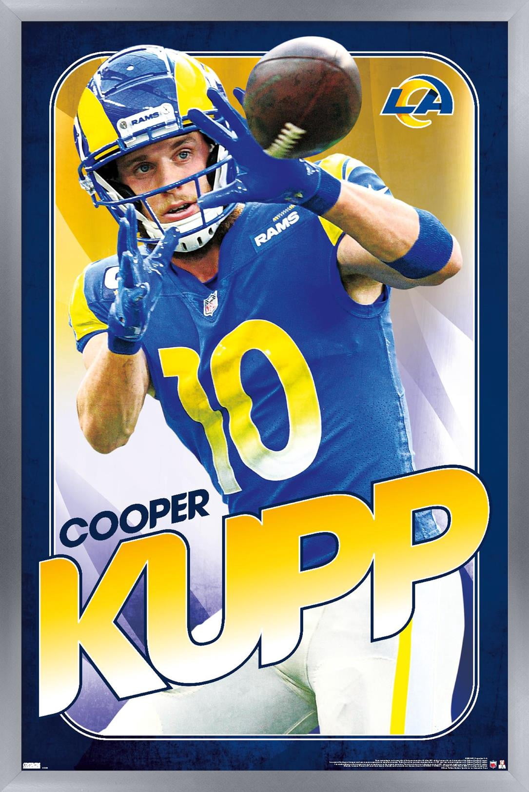 NFL Los Angeles Rams - Cooper Kupp 22 Wall Poster, 14.725" x 22.375" Framed