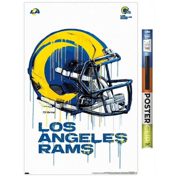 NFL Los Angeles Rams - Drip Helmet 20 Wall Poster