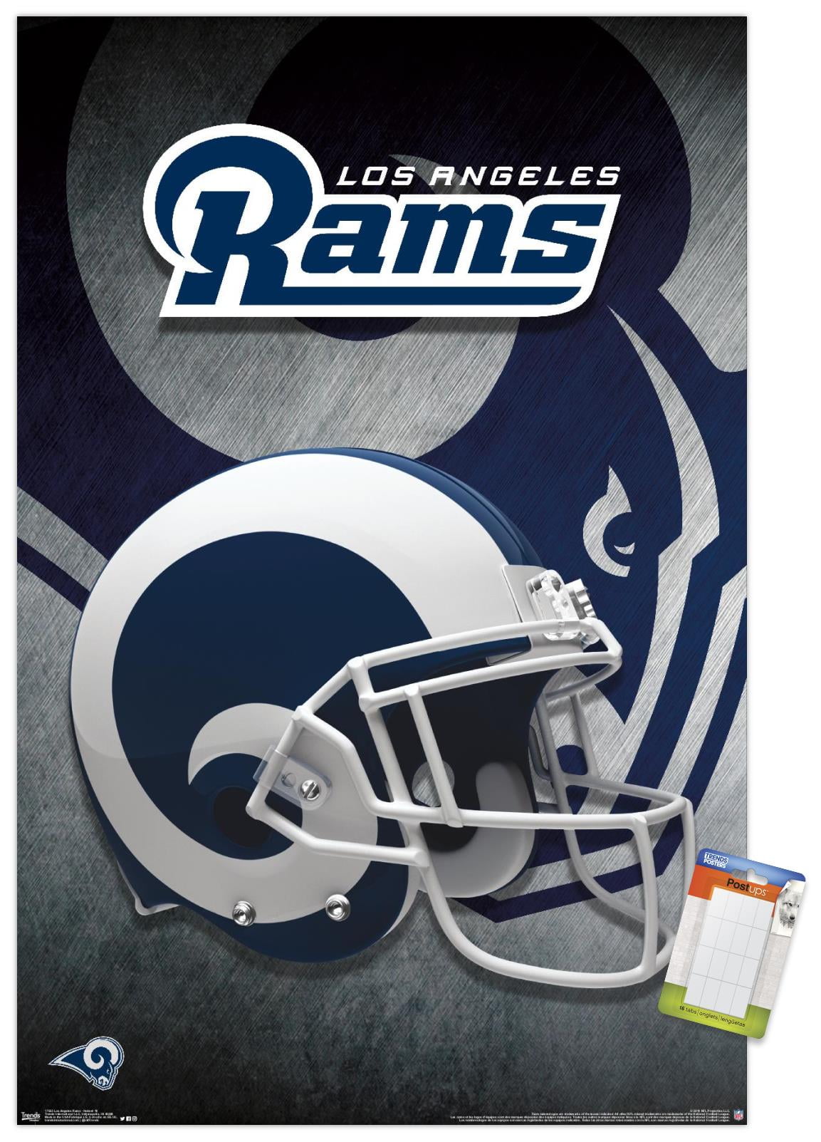 NFL Los Angeles Rams - Helmet Premium Poster and Poster Mount Bundle ...