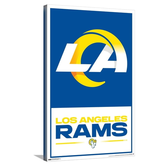 NFL Los Angeles Rams - Logo 21 Canvas Wall Poster, 22.375" x 34"