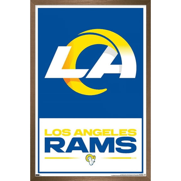 NFL Los Angeles Rams - Logo 21 Wall Poster, 22.375" x 34", Framed
