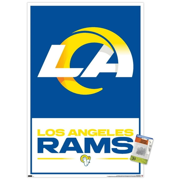 NFL Los Angeles Rams - Logo 21 Wall Poster with Push Pins