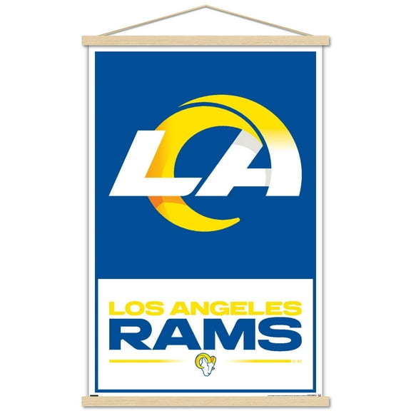 NFL Los Angeles Rams - Logo 21 Wall Poster with Wooden Magnetic Frame, 22.375" x 34"