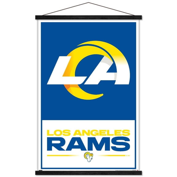 NFL Los Angeles Rams - Logo 21 Wall Poster with Wooden Magnetic Frame, 22.375" x 34"