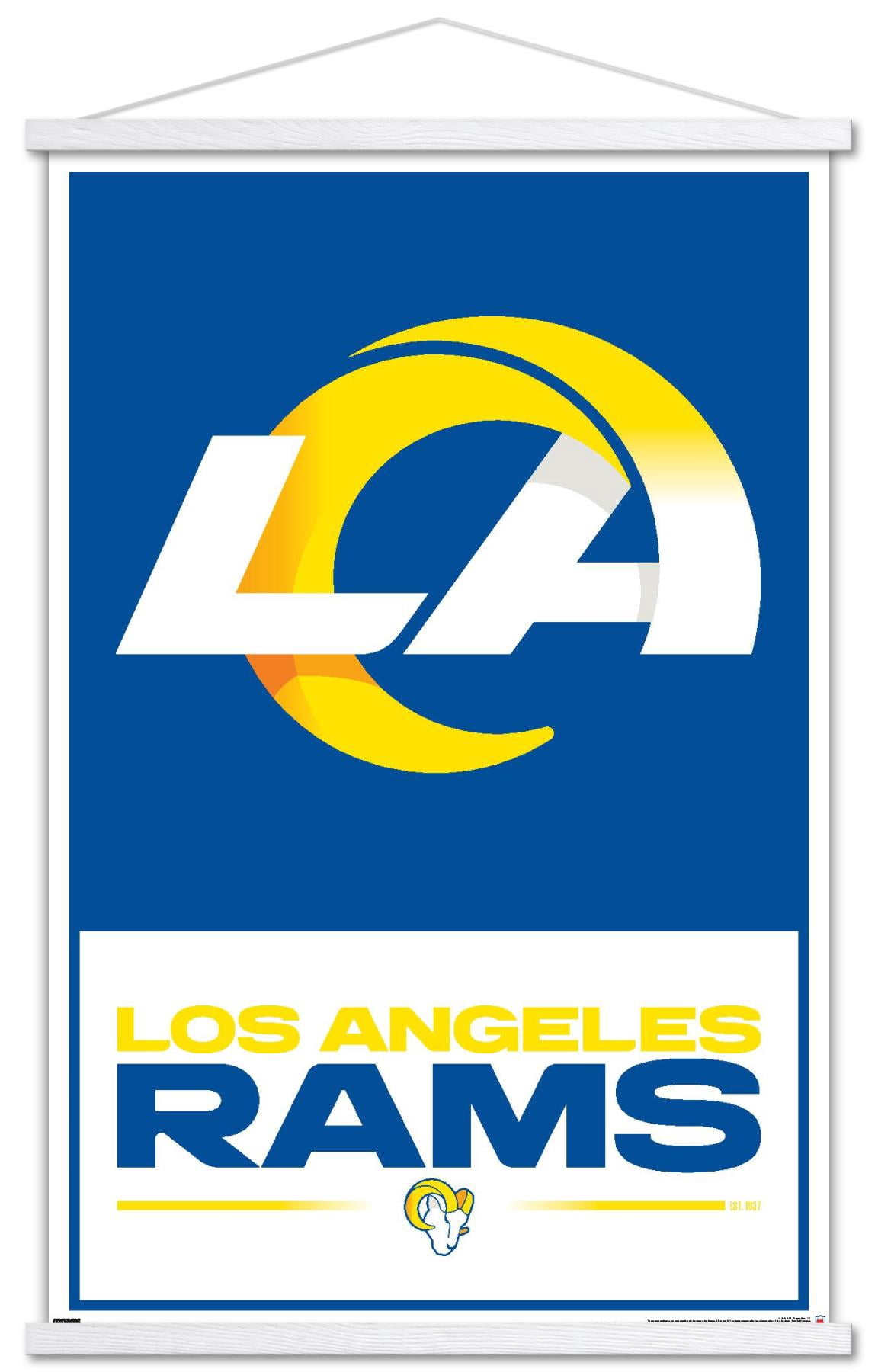 NFL Los Angeles Rams - Logo 21 Wall Poster with Wooden Magnetic Frame ...