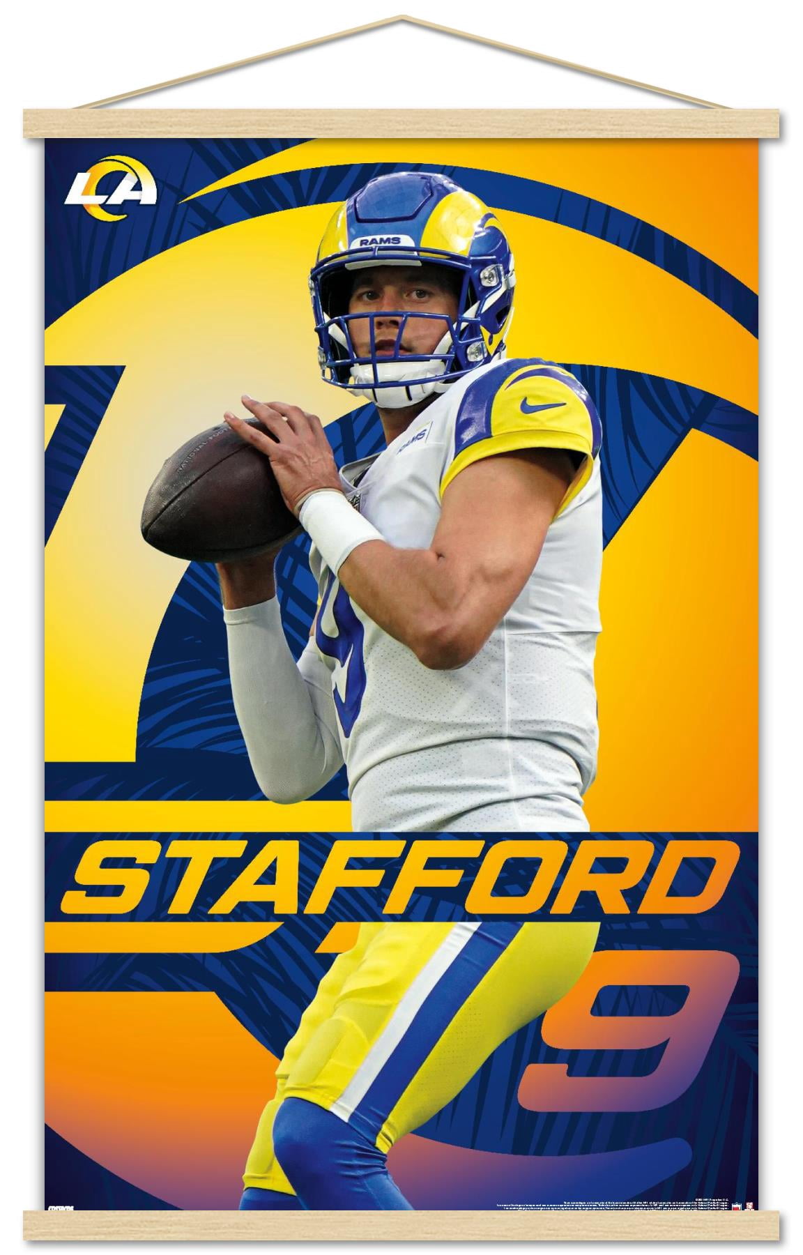 NFL Los Angeles Rams - Matthew Stafford 21 Wall Poster with Magnetic Frame, 22.375" x 34"