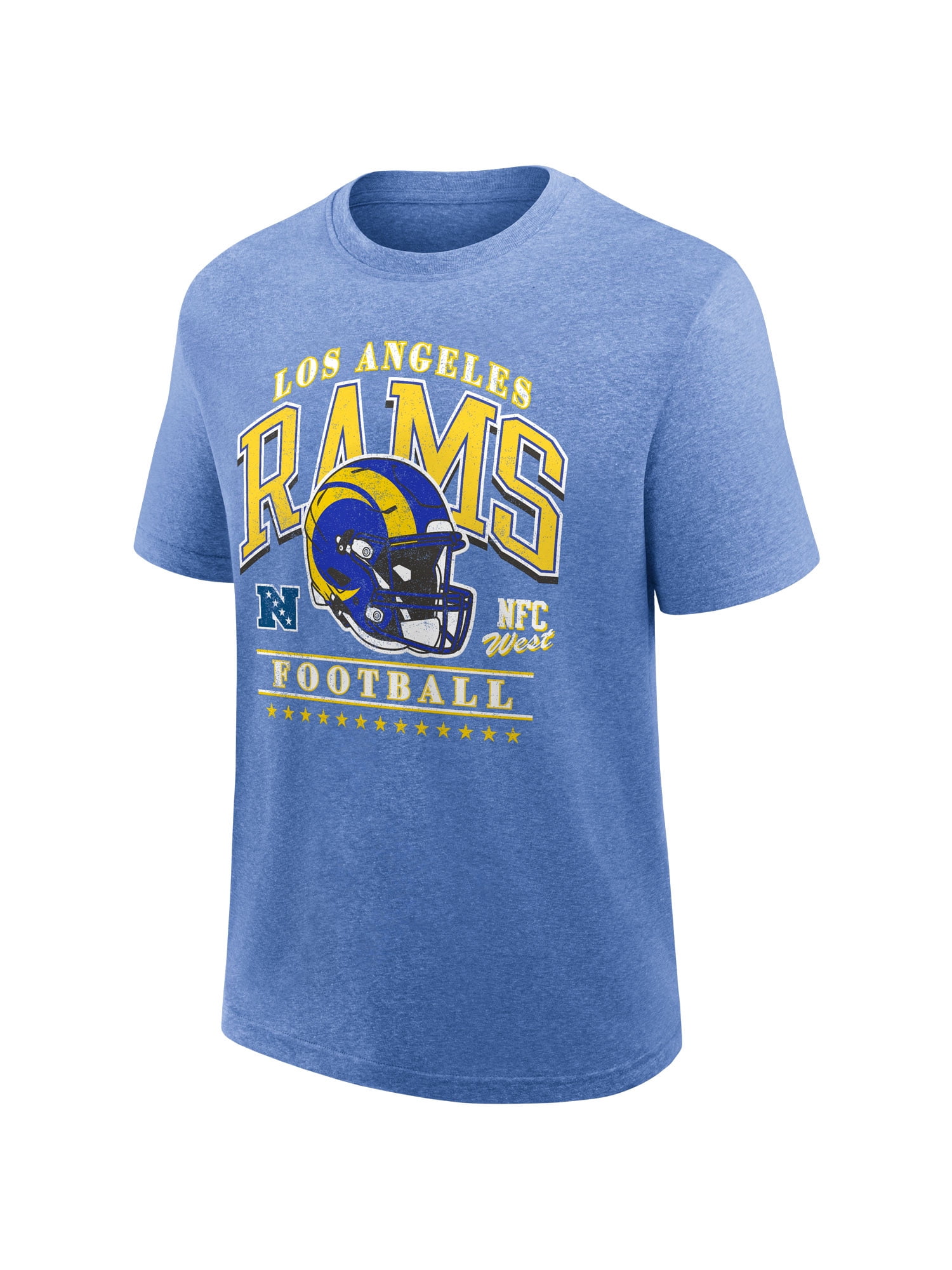 NFL Los Angeles Rams Men's Synthetic Blue Heather Short Sleeve T-Shirt