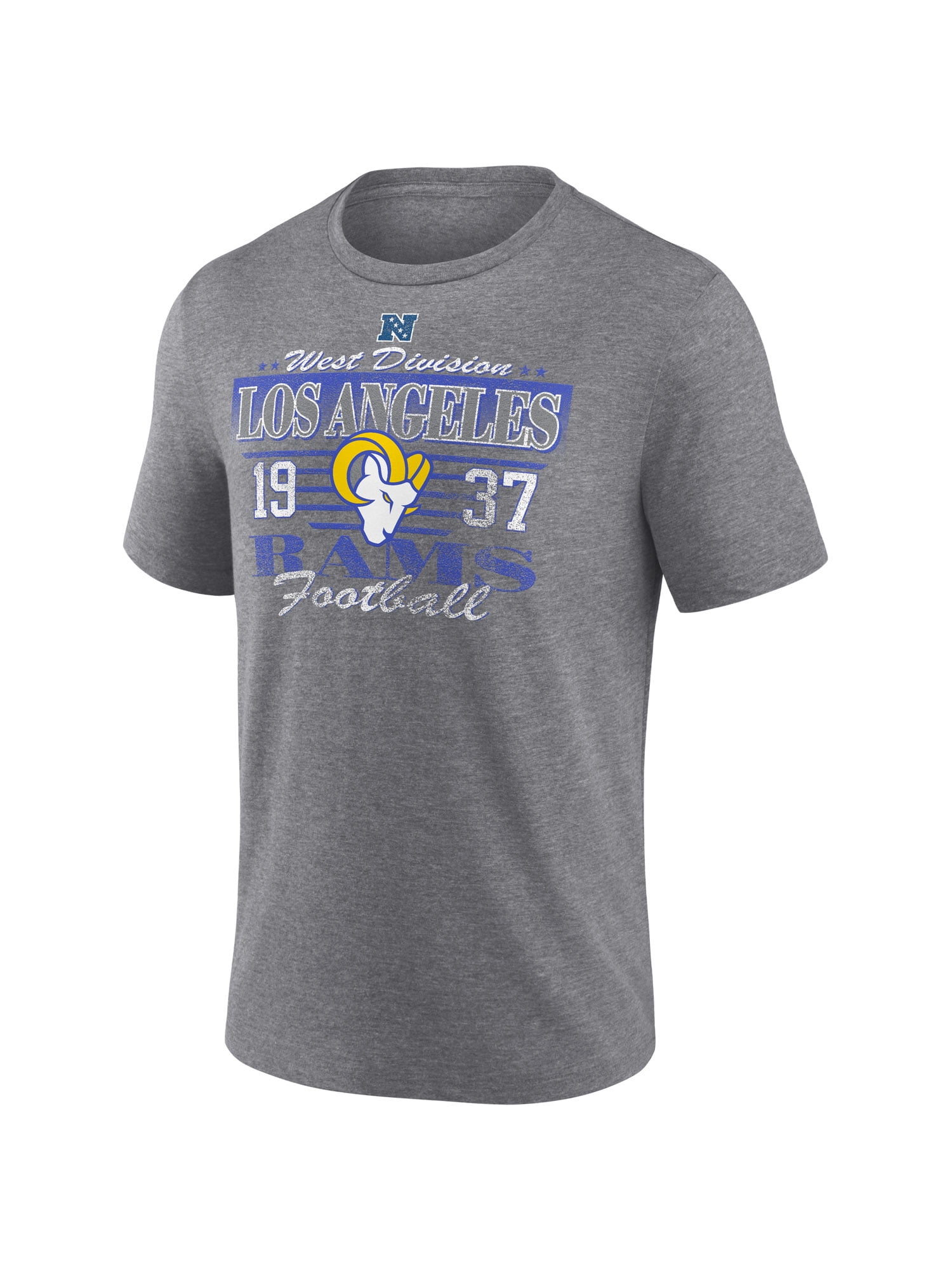 NFL Los Angeles Rams Men's Synthetic Gray Heather Short Sleeve T-Shirt