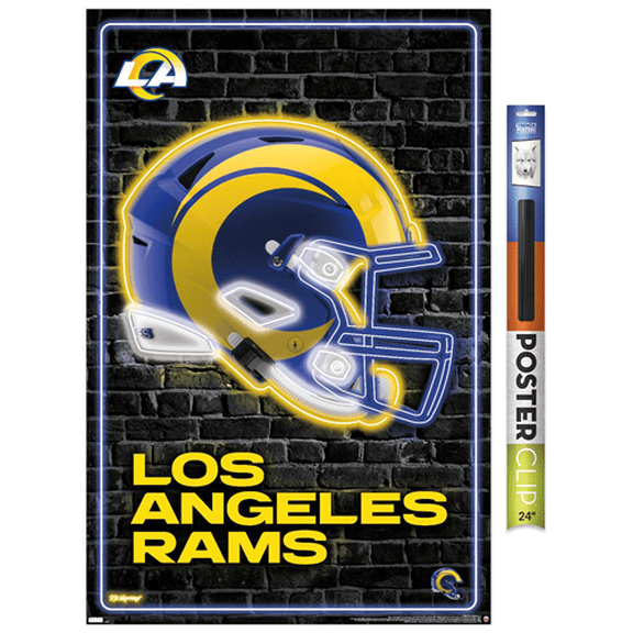 NFL Los Angeles Rams - Neon Helmet 23 Wall Poster, 22.375" x 34"