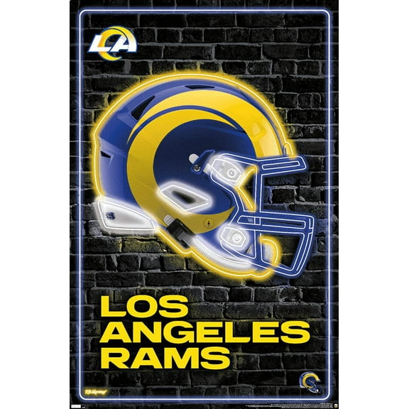 NFL Los Angeles Rams - Neon Helmet 23 Wall Poster, 22.375" x 34"