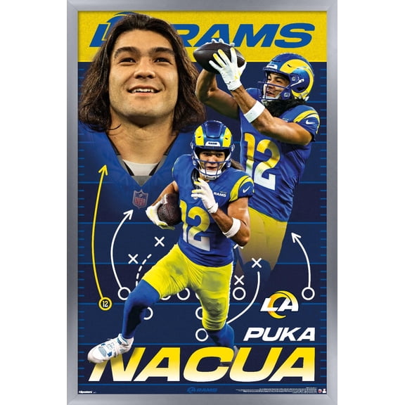 NFL Los Angeles Rams - Puka Nacua 25 Wall Poster, 22.375" x 34" Framed