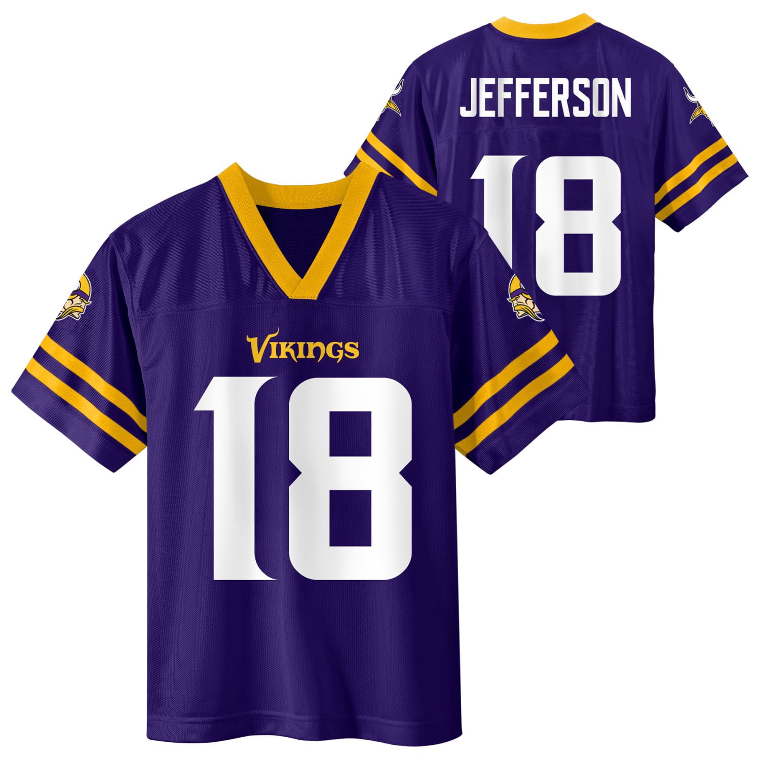 NFL MINNESOTA VIKINGS Boys Jersey Game Day Fan Apparel -Jefferson