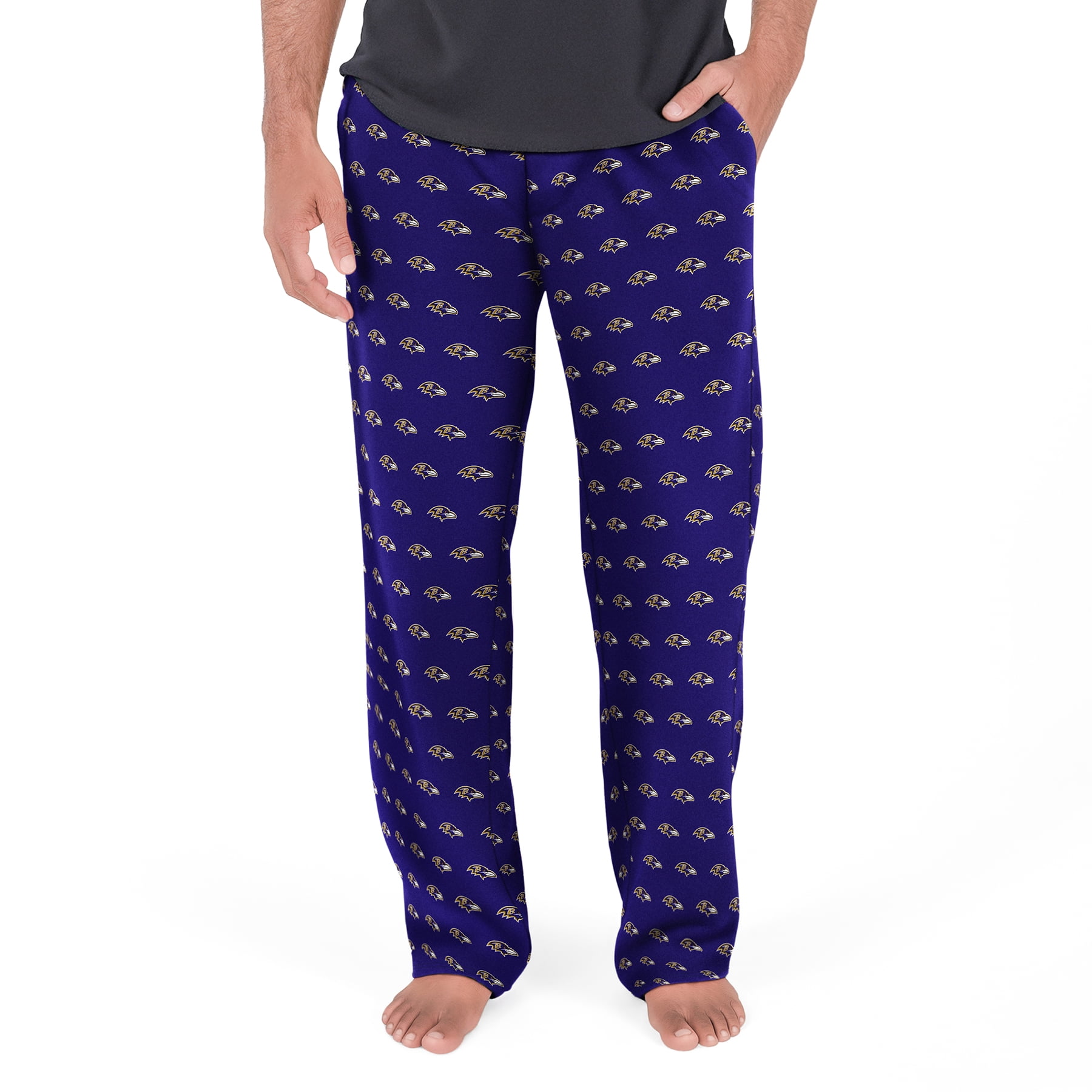 NFL Mens Baltimore Ravens All Over Print Pajama Pants