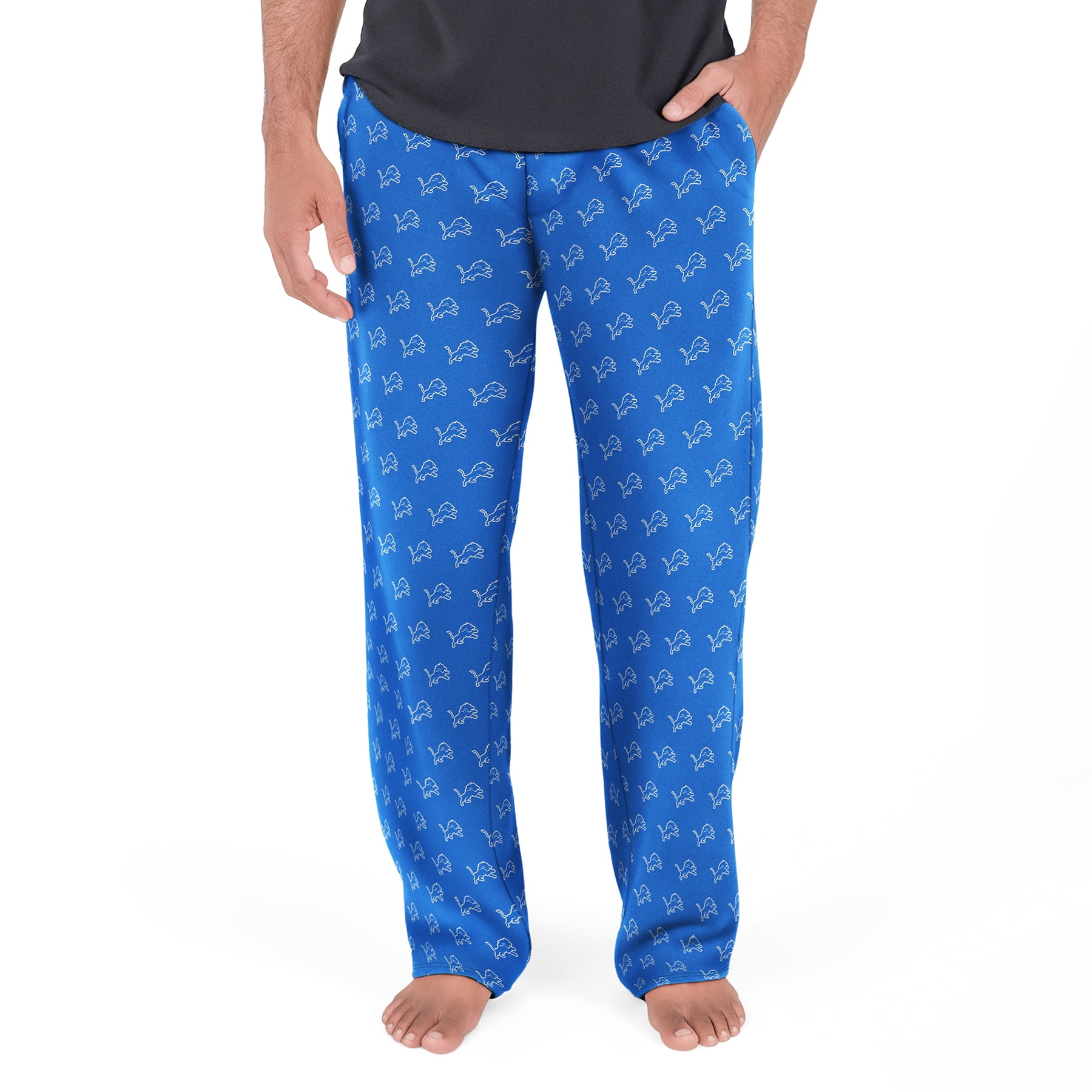 NFL Mens Detroit Lions All Over Print Pajama Pants
