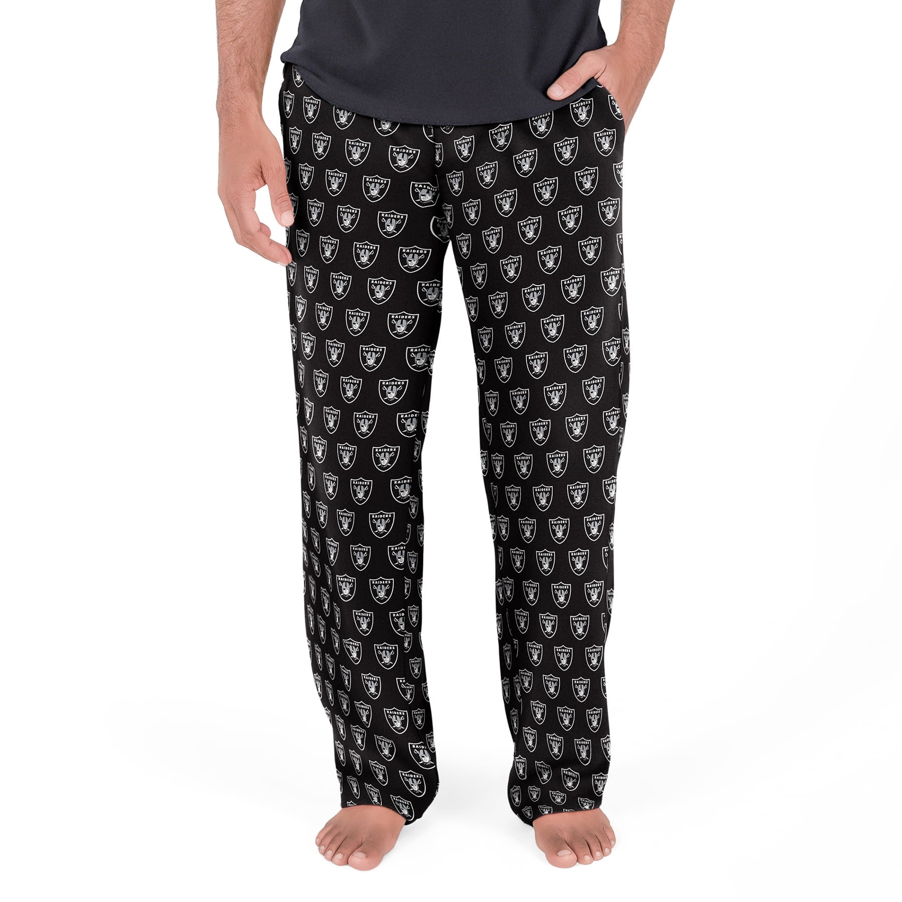 NFL Mens Las Vegas Raiders All Over Print Pajama Pants