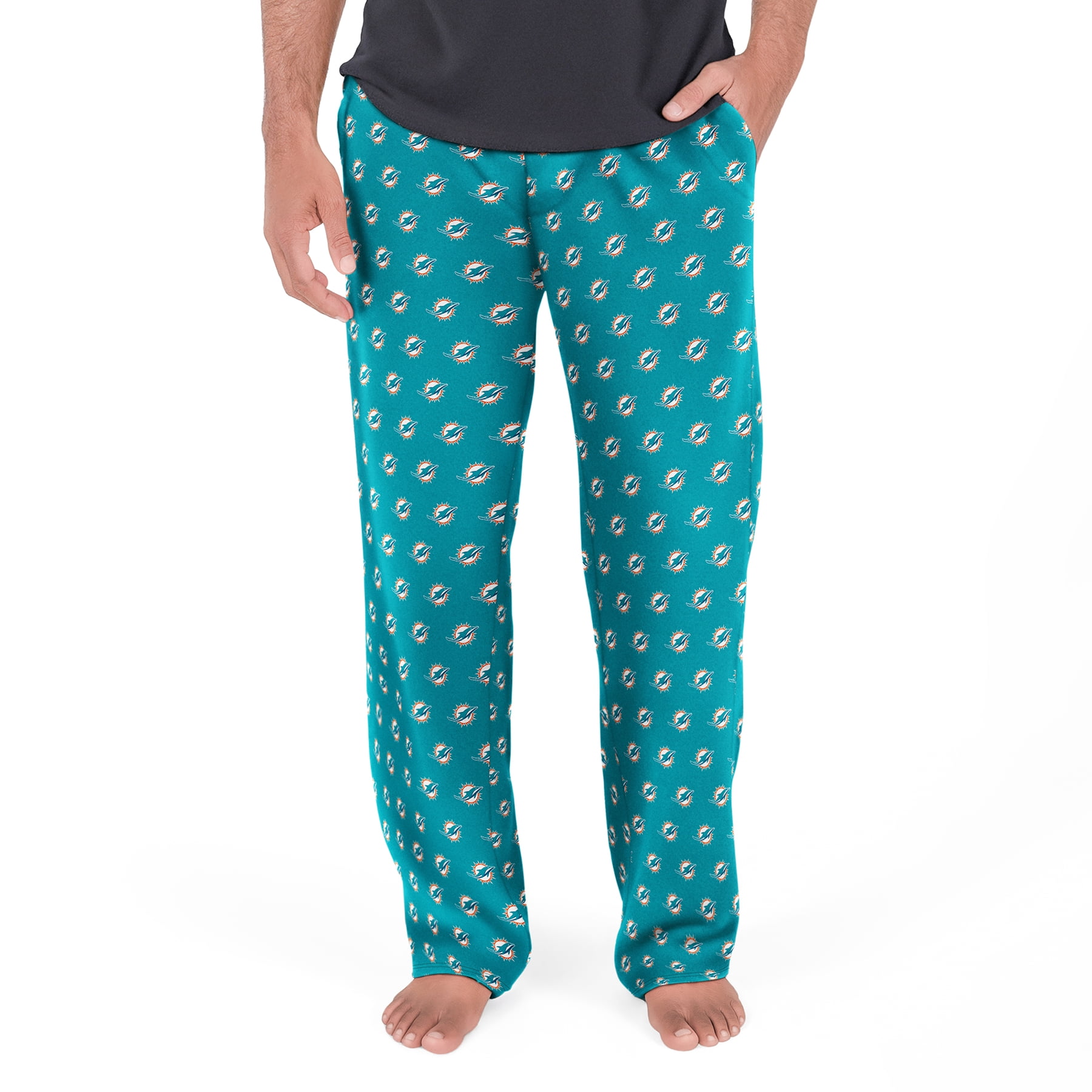 NFL Mens Miami Dolphins All Over Print Pajama Pants