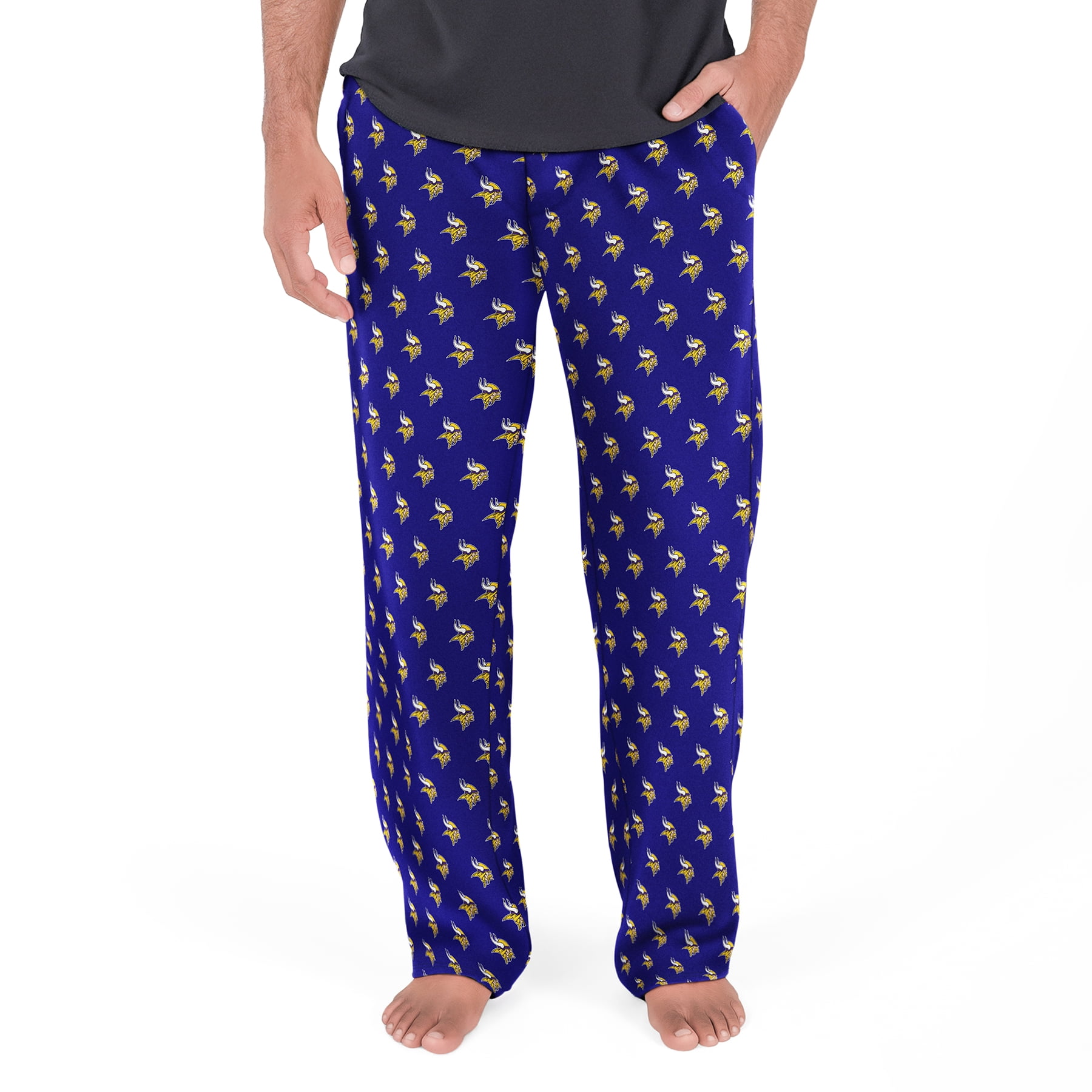 NFL Mens Minnesota Vikings All Over Print Pajama Pants