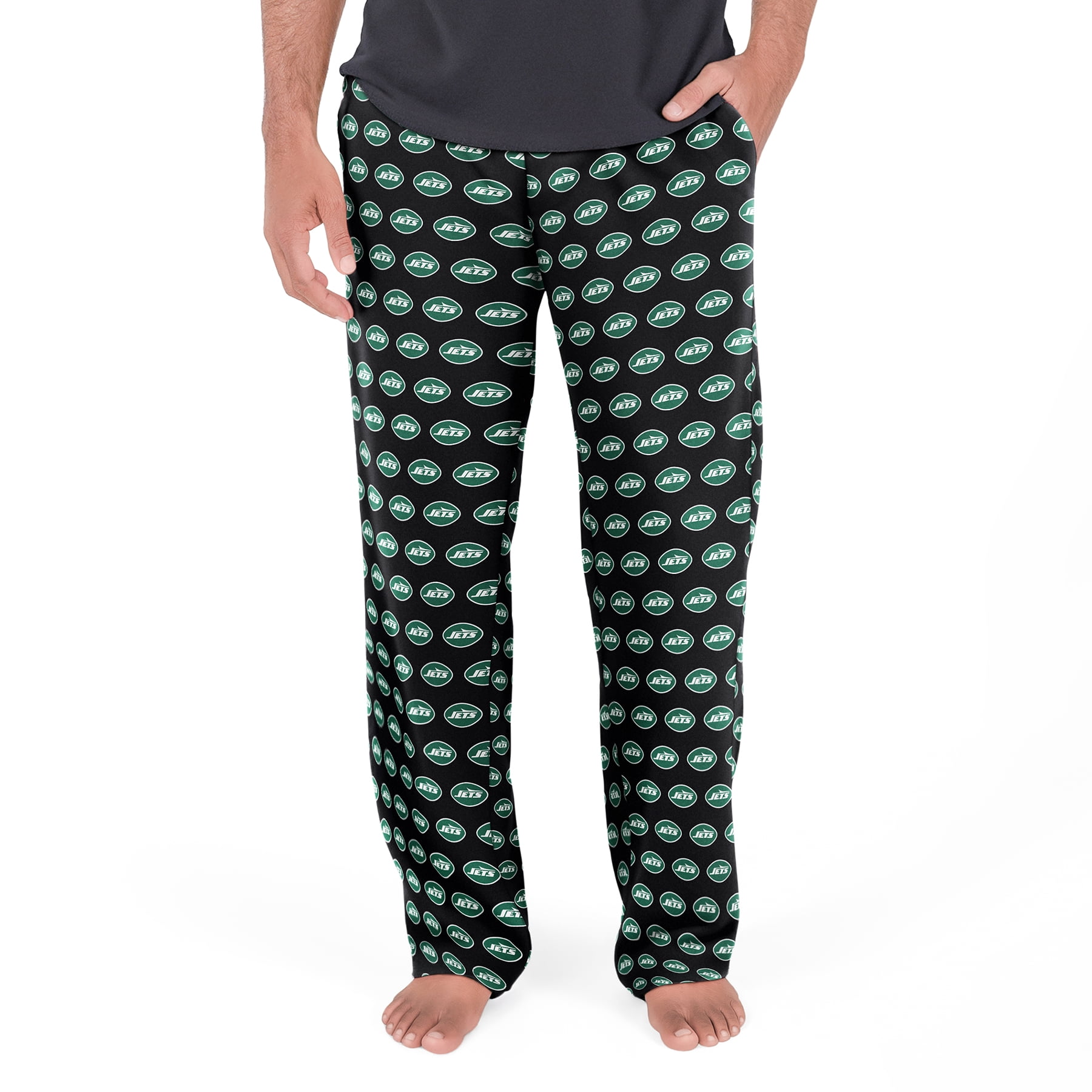 NFL Mens New York Jets All Over Print Pajama Pants