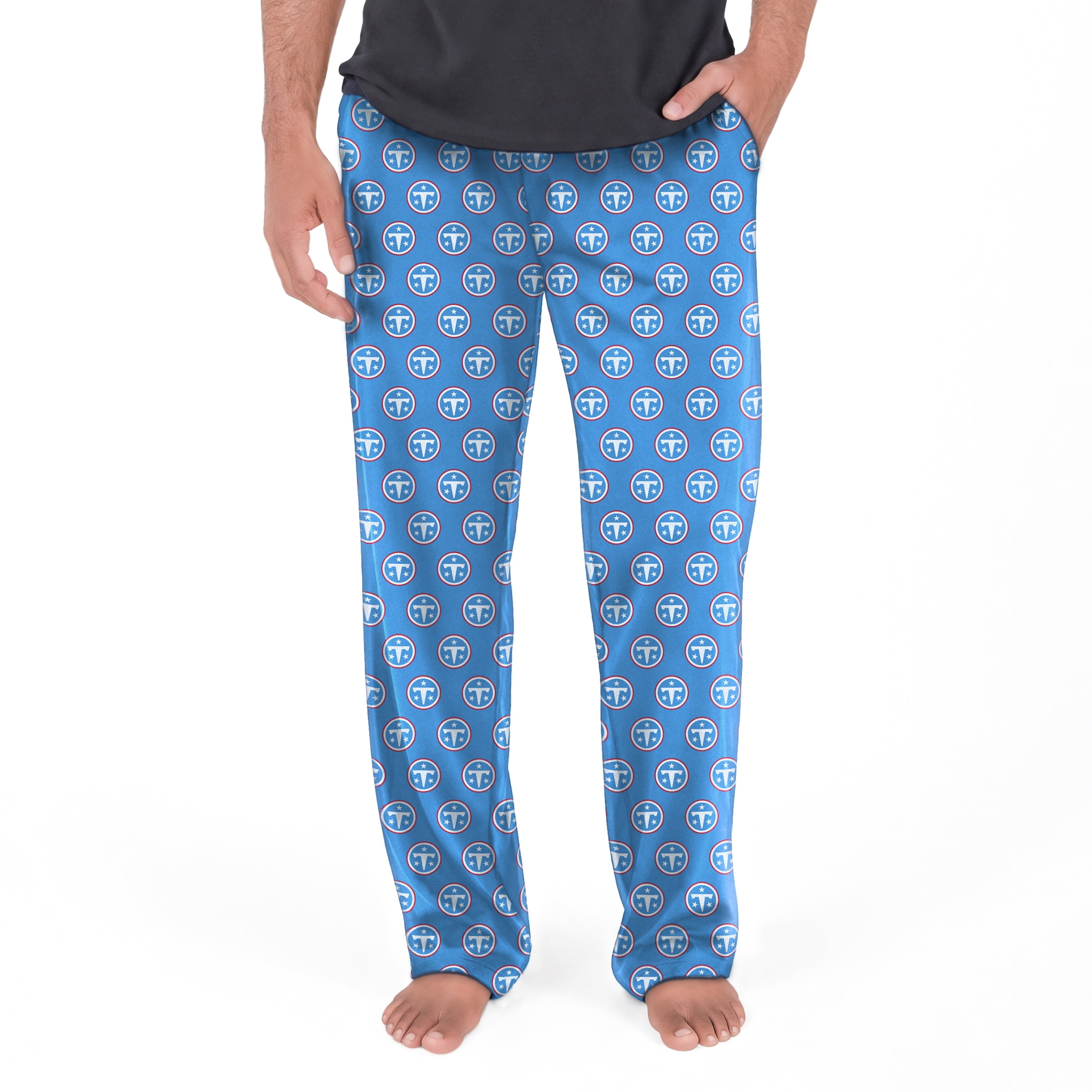 NFL Mens Tennessee Titans All Over Print Pajama Pants
