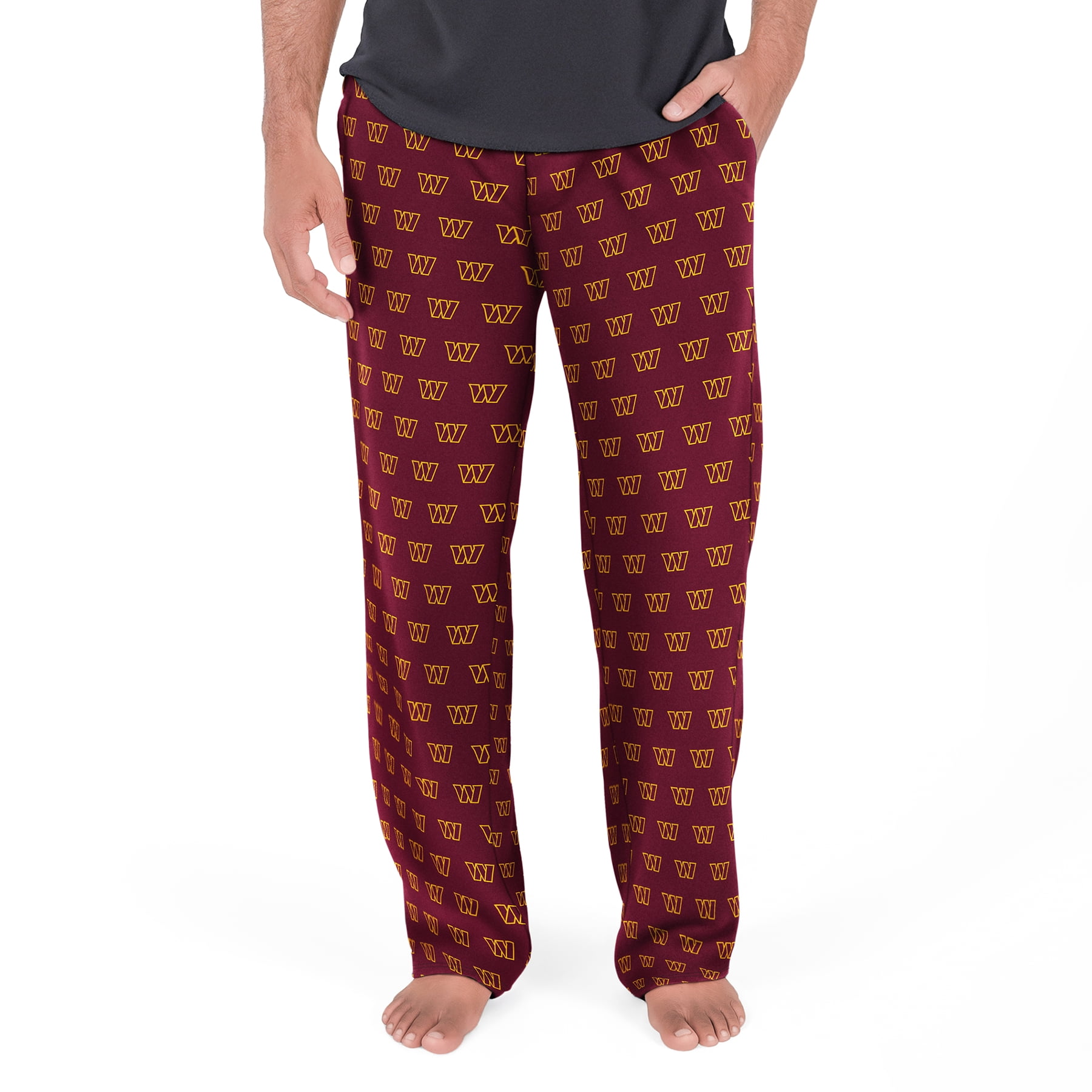 NFL Mens Washington Commanders All Over Print Pajama Pants