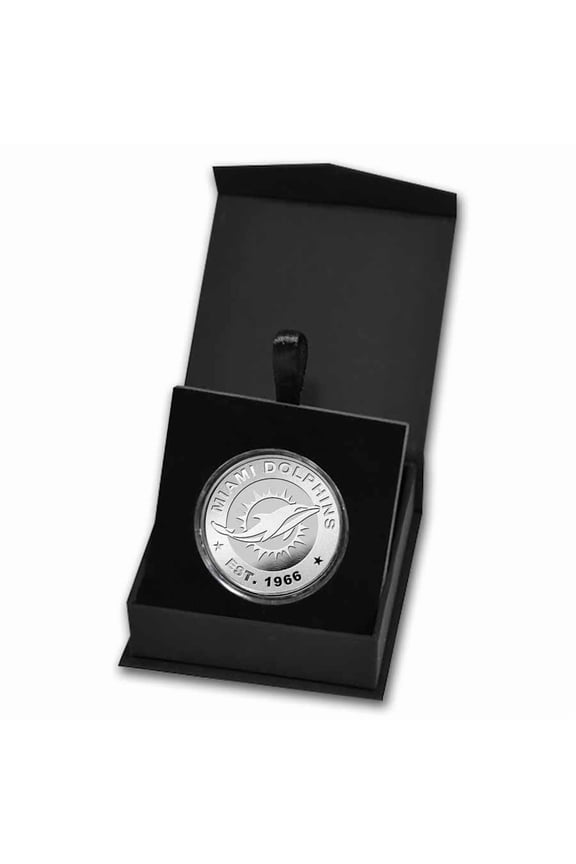 Miami Dolphins 1 oz Silver Round (w/Box)