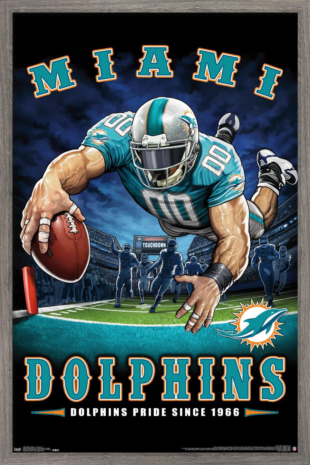 Miami Dolphins - Sports Fan Shop: Sports & Outdoors in 2023  Nfl football  wallpaper, Nfl football art, Dolphins football