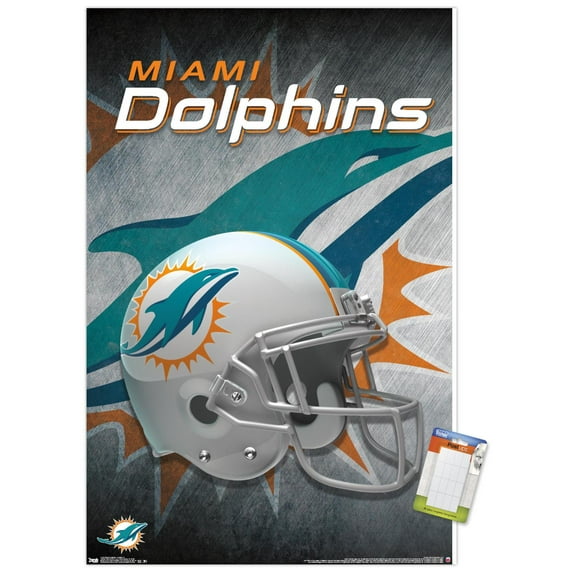 NFL Miami Dolphins - Helmet 15 Wall Poster, 22.375" x 34"