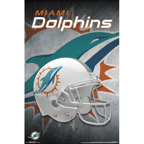 NFL Miami Dolphins - Helmet 18 Wall Poster, 22.375" x 34"