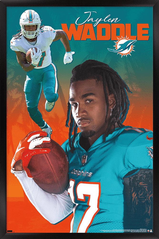 Trends International Nfl Miami Dolphins - Jaylen Waddle 21 Framed