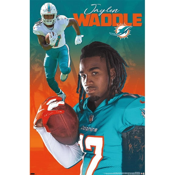 NFL Miami Dolphins - Jaylen Waddle 21 Wall Poster, 22.375" x 34"