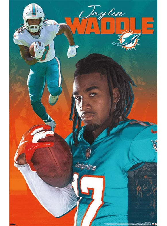 NFL Miami Dolphins - Jaylen Waddle 21 Wall Poster, 22.375" x 34"