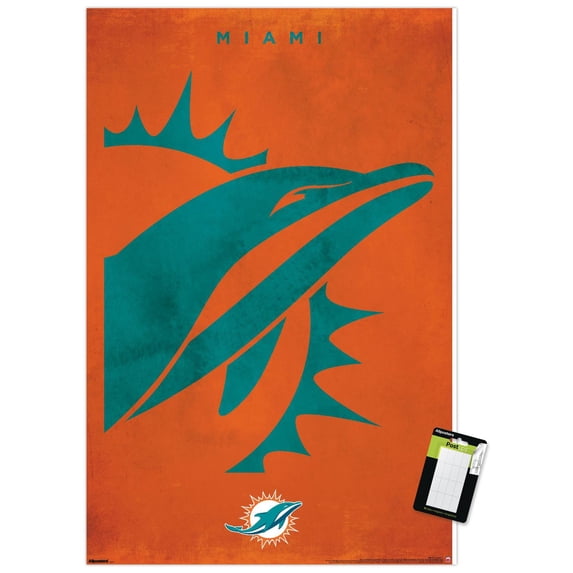 NFL Miami Dolphins - Logo 25 Wall Poster, 14.725" x 22.375"