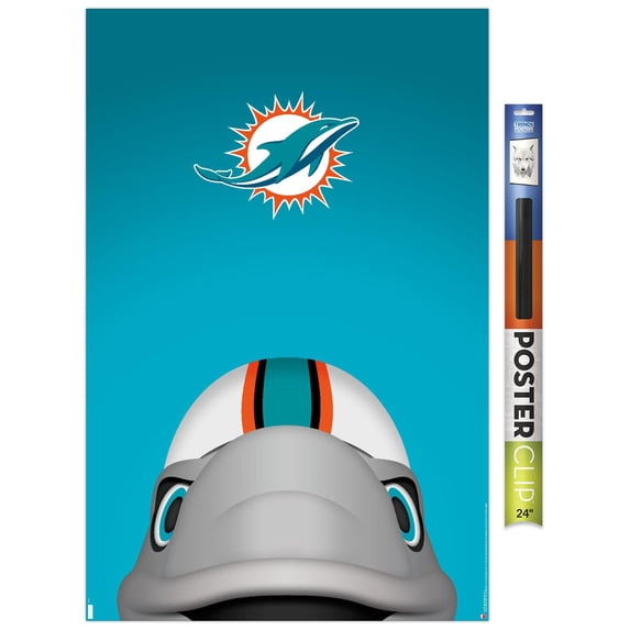 NFL Miami Dolphins - S. Preston Mascot T.D. 20 Wall Poster, 22.375" x 34"