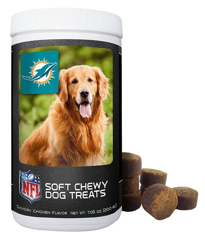 NFL Miami Dolphins Soft Chewy Dog Treats, 7oz 