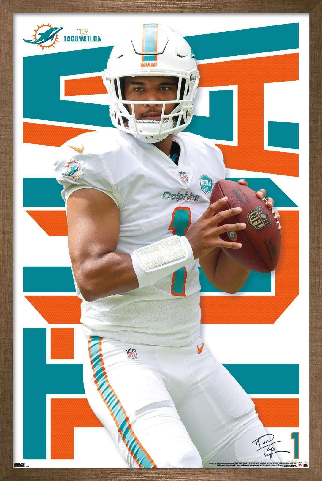 NFL Miami Dolphins - Tua Tagovailoa 20 Wall Poster, 14.725' x 22.375' 