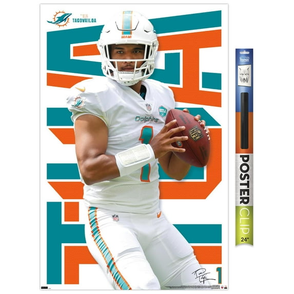NFL Miami Dolphins - Tua Tagovailoa 20 Wall Poster, 22.375" x 34"