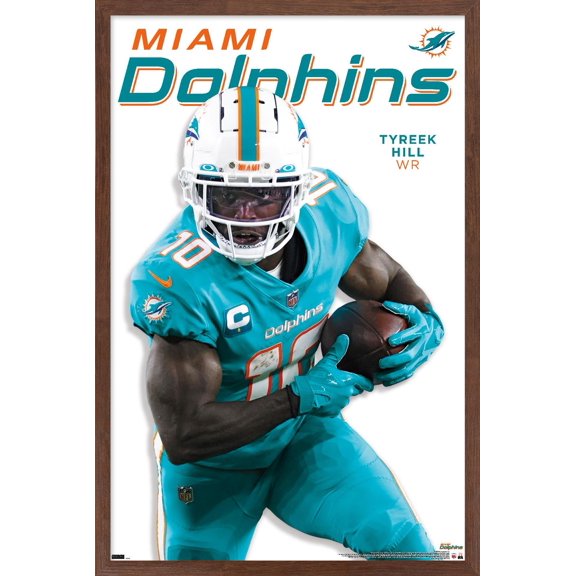 NFL Miami Dolphins - Tyreek Hill Feature Series 23 Wall Poster, 22.375" x 34" Framed