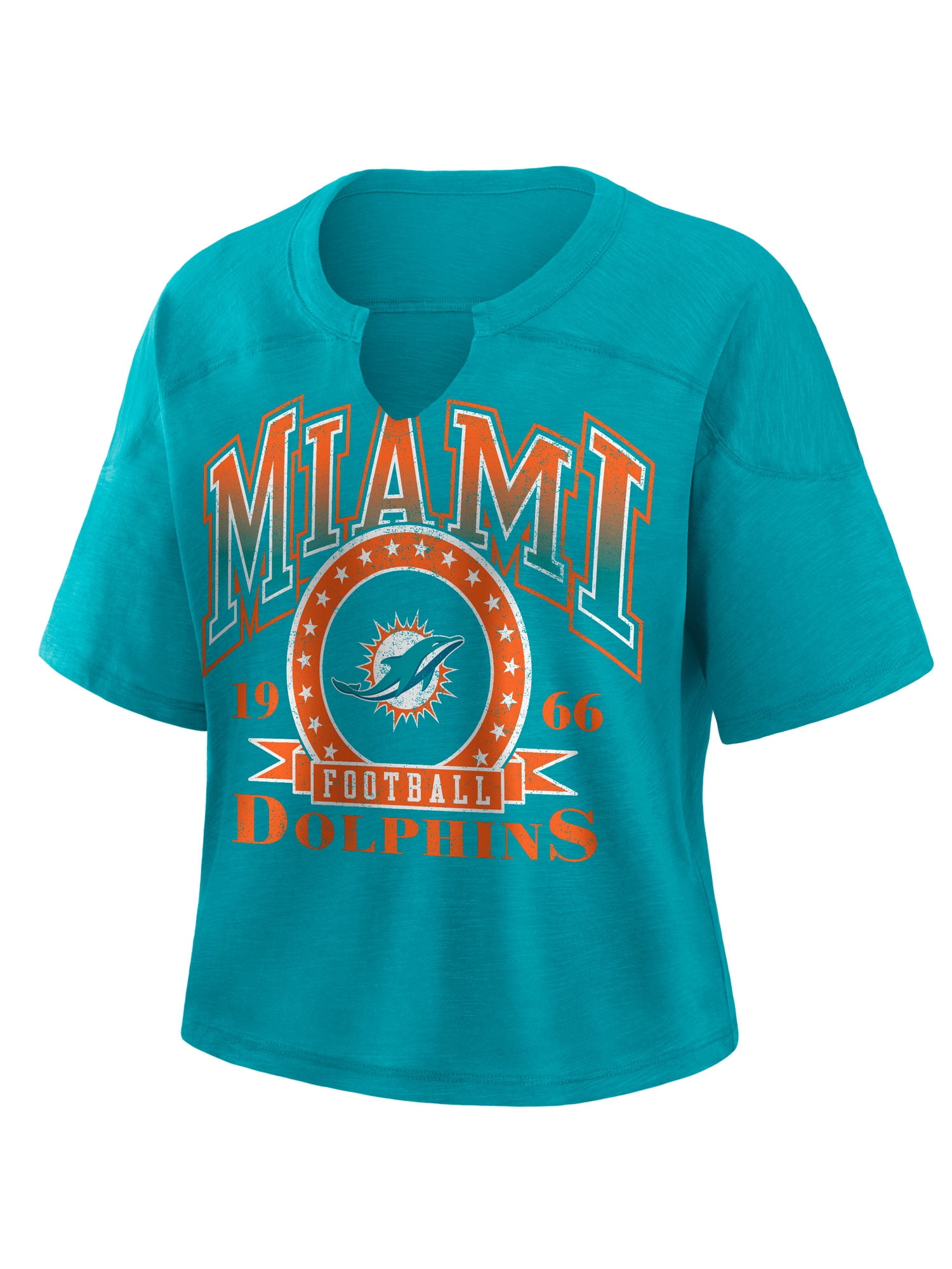 NFL Miami Dolphins Women's Cotton Green Short Sleeve T-Shirt