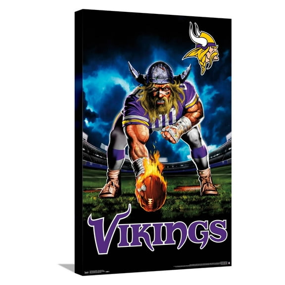 NFL Minnesota VIkings - 3 Point Stance 19 Canvas Wall Poster, 14.725" x 22.375"