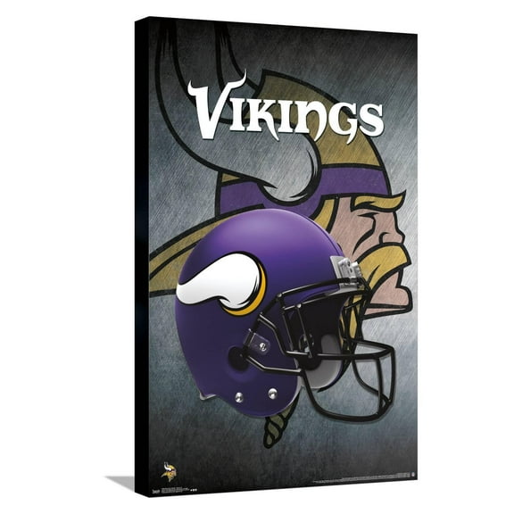 NFL Minnesota VIkings - Helmet 16 Canvas Wall Poster, 14.725" x 22.375"