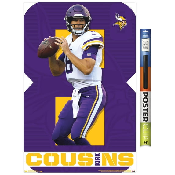NFL Minnesota VIkings - Kirk Cousins 18 Wall Poster, 22.375" x 34"